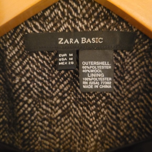 Zara Tweed Belted Trench Coat - Picture 3 of 3